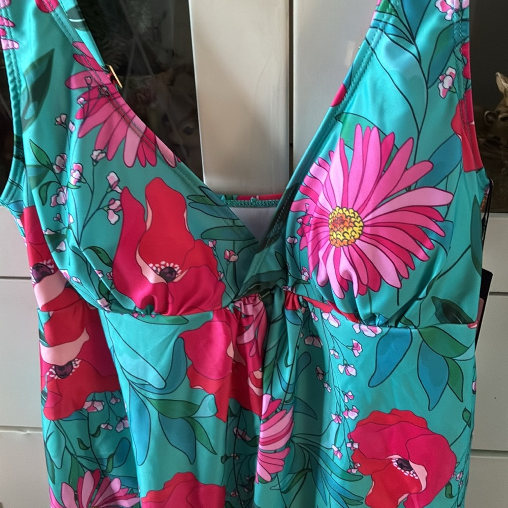 Nicole Miller sz M one piece swimsuit swim dress nwt - Picture 3 of 12